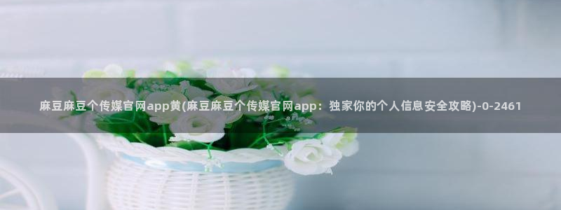 麻豆传媒直播官网三三：麻豆麻豆个传媒官网app黄(麻豆麻豆个传媒官网app：独家你的个人信息安全攻略)